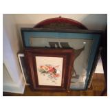 Framed art and mirrors