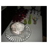 Ruby red glass, depression glass