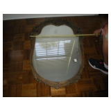 Antique oval mirror