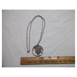 Peace silver dollar silhouette