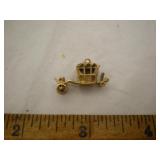 Gold Cherry charm side view