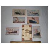 Cunard line steamship postcards