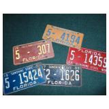 1950s early 60s Florida tags