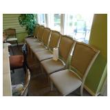 Suede upholstered chairs