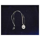 Diamond and gold pendant