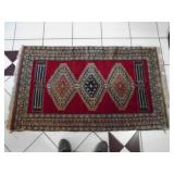 Antique handmade rug as found