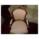 Antique chair upholstered
