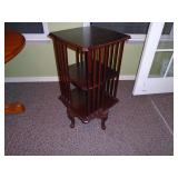 Mahogany rotary Library Queen Anne legs