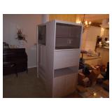 Whitewash Oak entertainment center