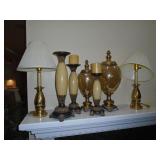 Candle stand and lamps