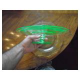 Vaseline Glass cake plate