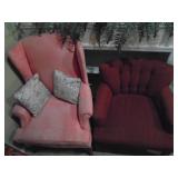 Pink suede wingback Plus