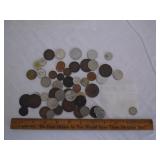 Foreign coins English big pennies Etc