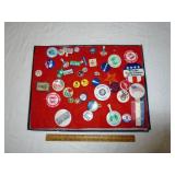 Political buttons and more