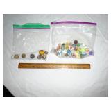 Antique marbles, Bennington, akro