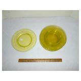 Vaseline Glass etched plates