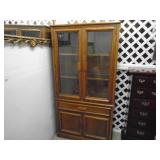 Oak veneered china cabinet modern