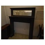 Antique oak mantle piece