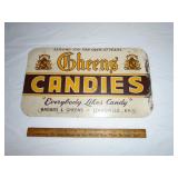 Metal candy advertising sign