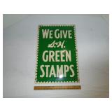Green stamp store sign