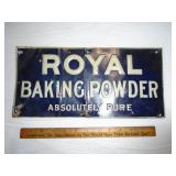 Royal baking powder metal sign