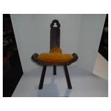 Hand hewn birthing chair