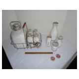 Antique milk and cream bottles