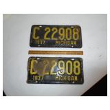 1937 car tags