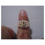 14 karat gold diamonds and pearls