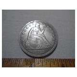 1843 Seated Silver Dollar 