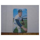 Oversized signed baseball card