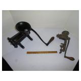 Antique meat grinders