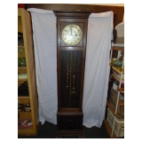 English oak grandfather clock