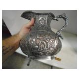 Antique silver Chased pitcher