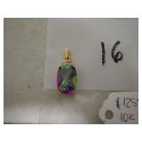 10 K gold & Ceylon sapphire pendant