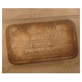Troy ounce silver bar