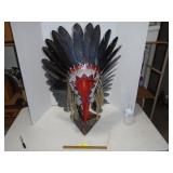Jay Tschudy Indian headdress metalwork 32”