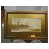 Antique watercolor painting