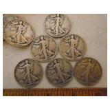 Walking liberty 1/2 dollars
