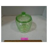 Uraninum glass biscut jar