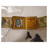 Quad fold locket frame