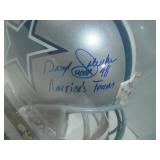 Daryl "Moose" Johnston Signed Dallas Cowboys Full Size Helmet w/ Glass Display Case & Authentication