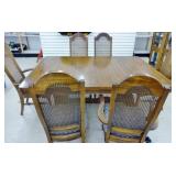 WALNUT TABLE W/6 CHAIRS