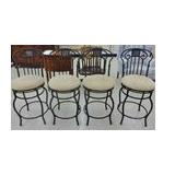 4X HEAVY METAL BAR STOOLS