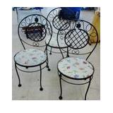 3 METAL OUTDOOR CHAIRS