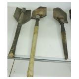 3 MILITARY ISSUE SHOVELS