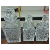 3 FOSTORIA DECANTERS