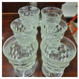 FOSTORIA 6PCS FOOTED TUMBLERS