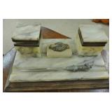 VINTAGE INK WELL DESK SET