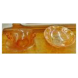 2PCS AMBER GLASS